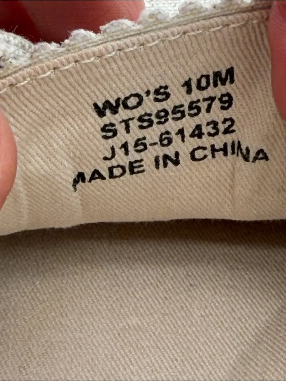 Sperry Casual Linen-Textured Boat Shoes in Light Beige Women’s size 10